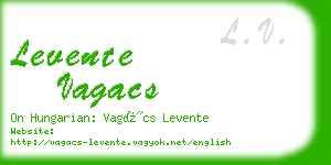 levente vagacs business card